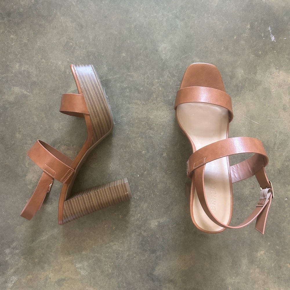 Elegant Brown Strappy Heels